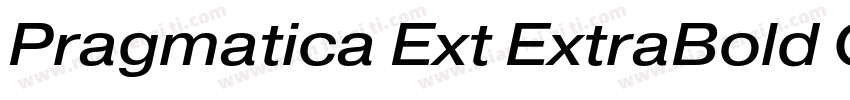 Pragmatica Ext ExtraBold Obl字体转换